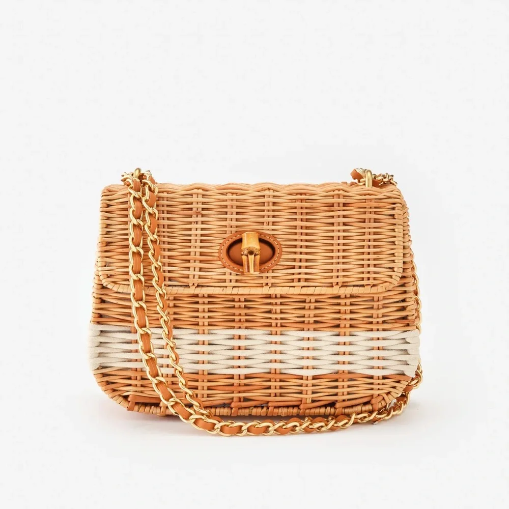 Jmaclaughing Waverly Wicker Handbag - Picture 1 of 2